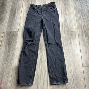 Abercrombie & Fitch Ultra High Rise 90s Straight Jeans in Black